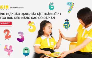 Tổng hợp các dạng bài tập toán lớp 1 từ cơ bản đến nâng cao có đáp án